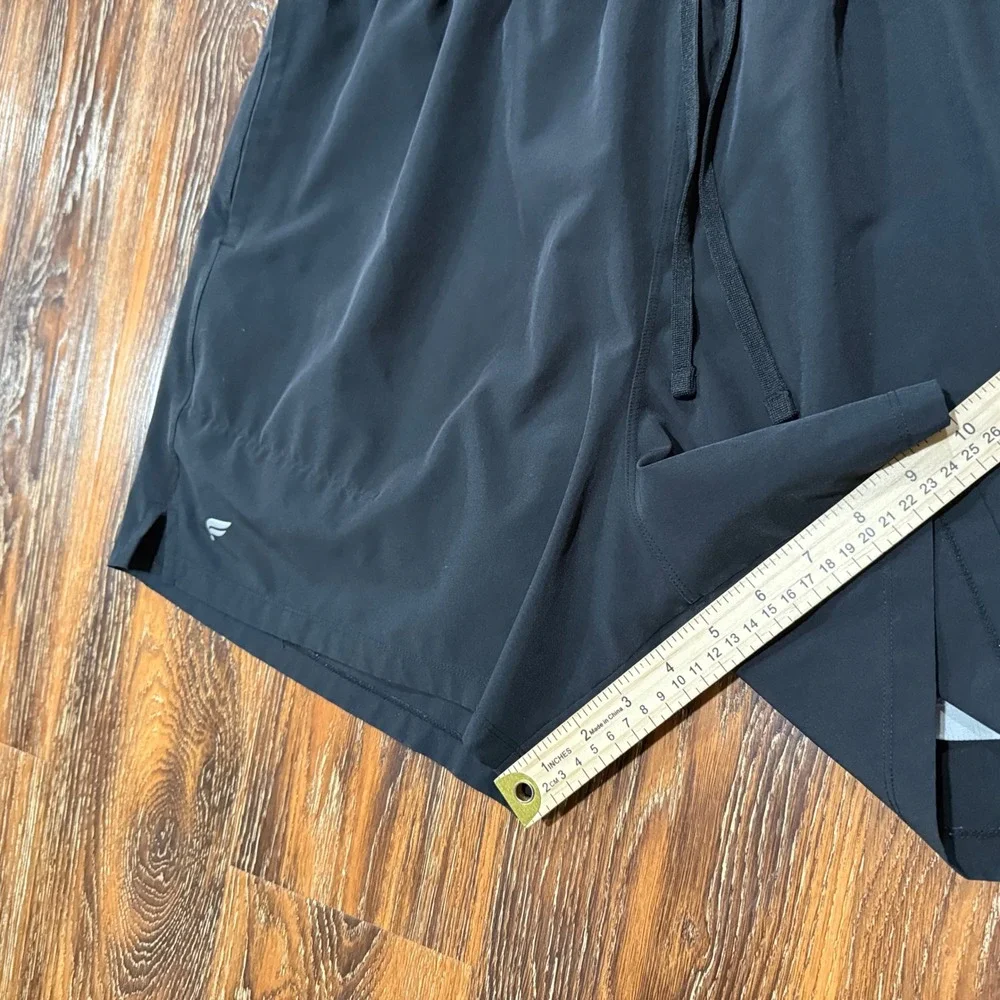 Fabletics XL Athletic Shorts Mens Black Lined Training Running Gym 7in Inseam